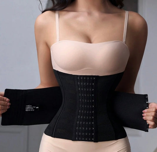 Sports Outdoor Women Waist Trainer Corsets Hook Loop Tummy Hourglass