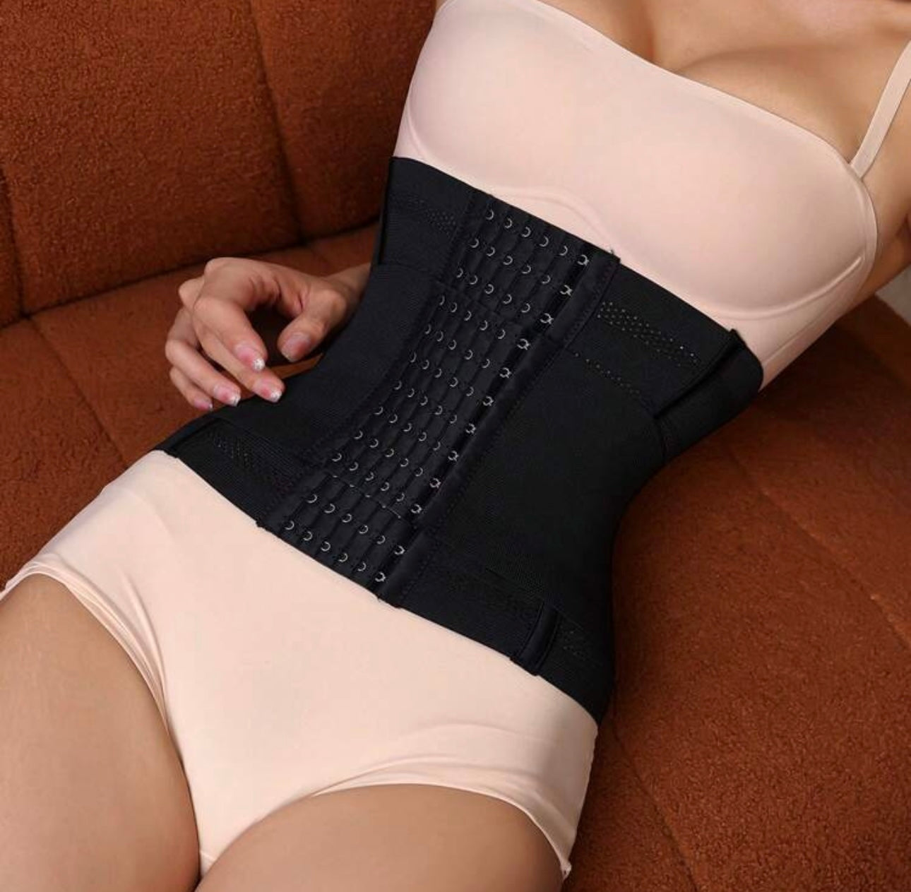 Sports Outdoor Women Waist Trainer Corsets Hook Loop Tummy Hourglass