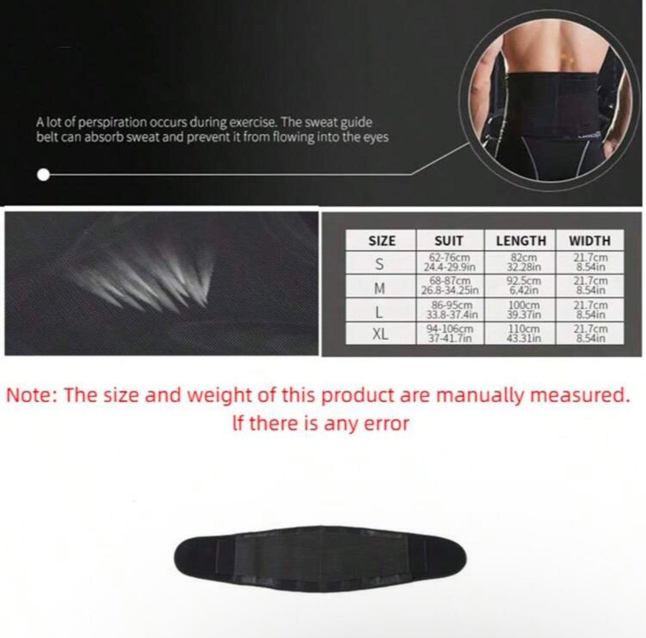 Male Waist Support Belt: Back Waist Trainer, Trimmer Belt, Gym