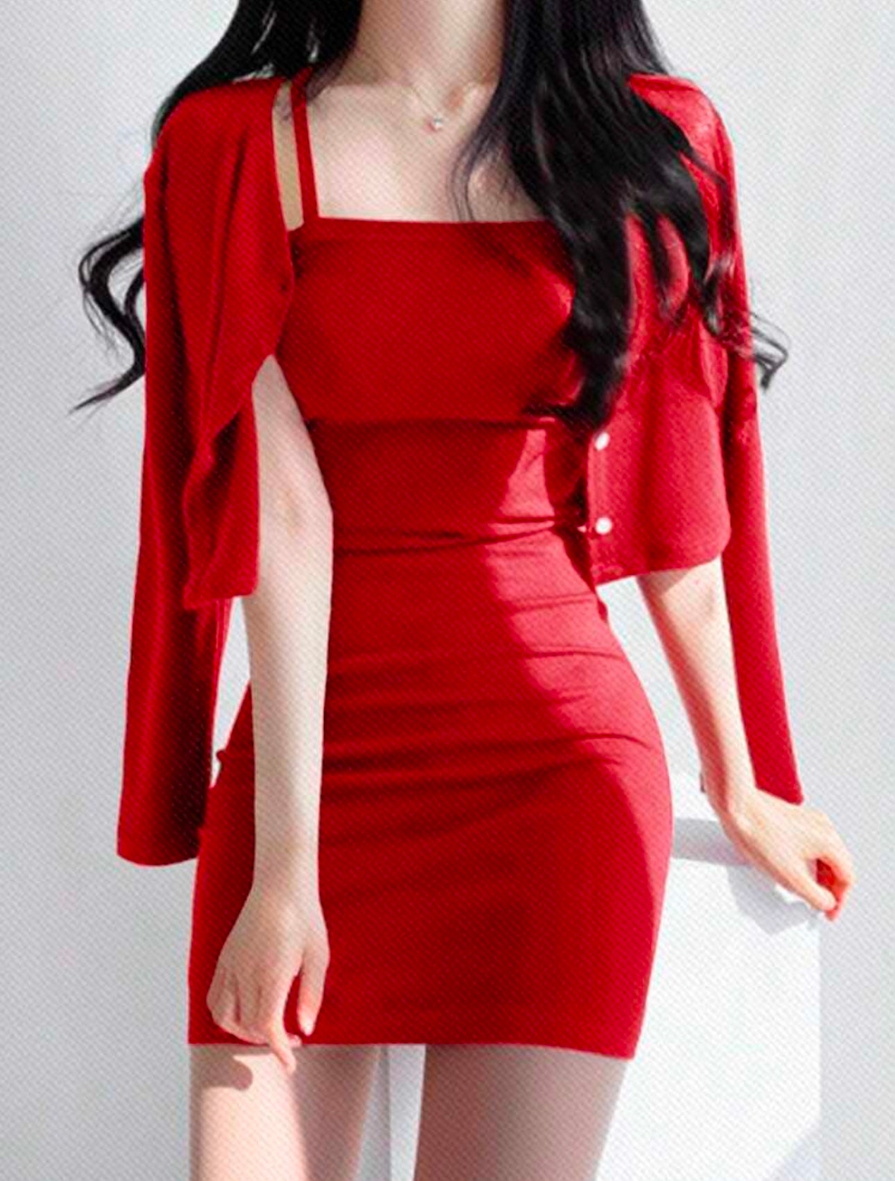 Long Sleeve Top And Cami Dress Set | Beautiful dress set