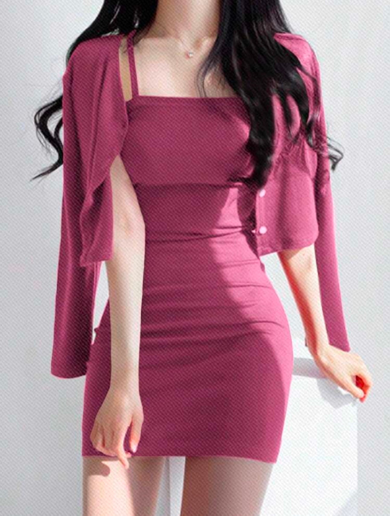 Long Sleeve Top And Cami Dress Set | Beautiful dress set